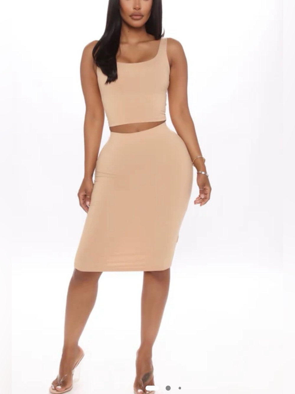 Fashion Nova 2-Piece Tan XS